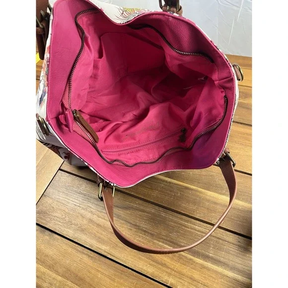 Desugual Rotterdam New Tropic Shoulder Bag Purse Tote Floral Bird Print EUC - Picture 5 of 8